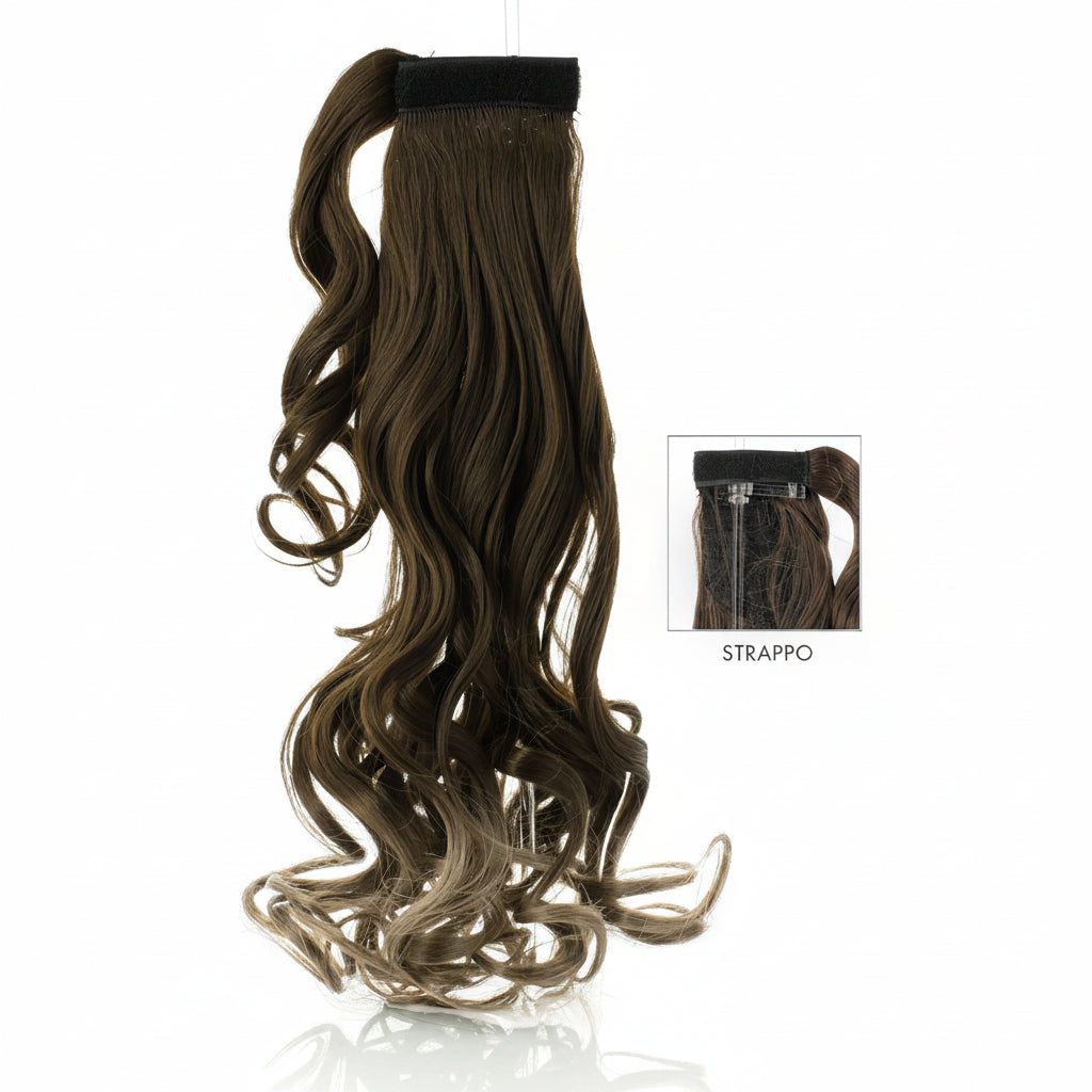 DI BIASE HAIR - Toupet Morena ondulato 60 cm | 18/24